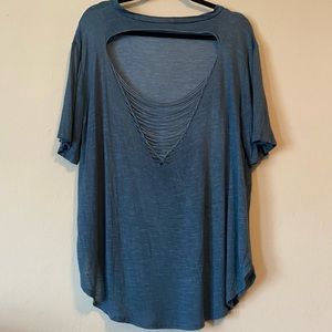 Cut-Out Front Oversized Tee